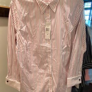 BNWT Ralph Lauren White Striped Print Blouse